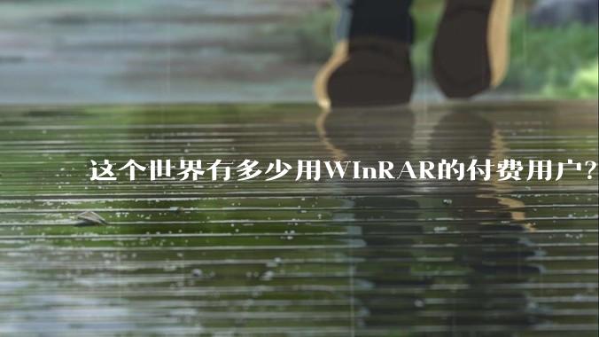 这个世界有多少用WinRAR的付费用户？