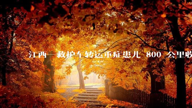 江西一救护车转运重症患儿 800 公里收 28000 元遭质疑，争议点是什么？哪些信息值得关注？