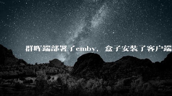 群晖端部署了emby，盒子安装了客户端播放蓝光电影为什么不能显示影片自带字幕？